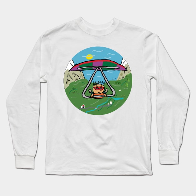 Hang Gliding Long Sleeve T-Shirt by Mark Ewbie